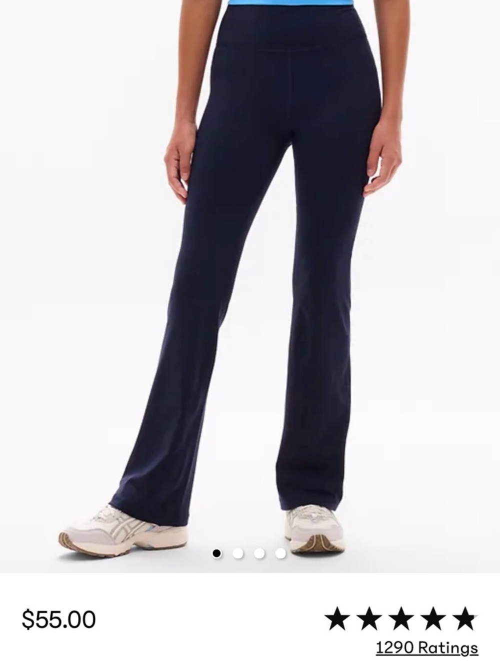 Athleta Kids Navy Flare Leggings size XS (6)